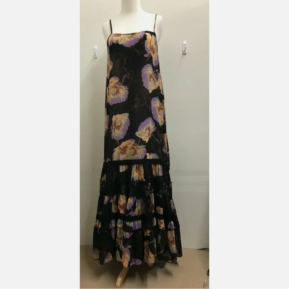 Free People Make Your Move Floral Maxi Slip Dress